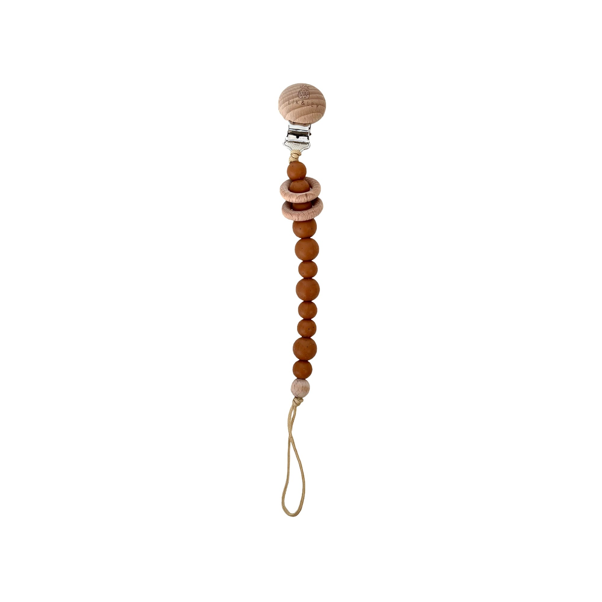 Silicon-Wooden Pacifier Clips