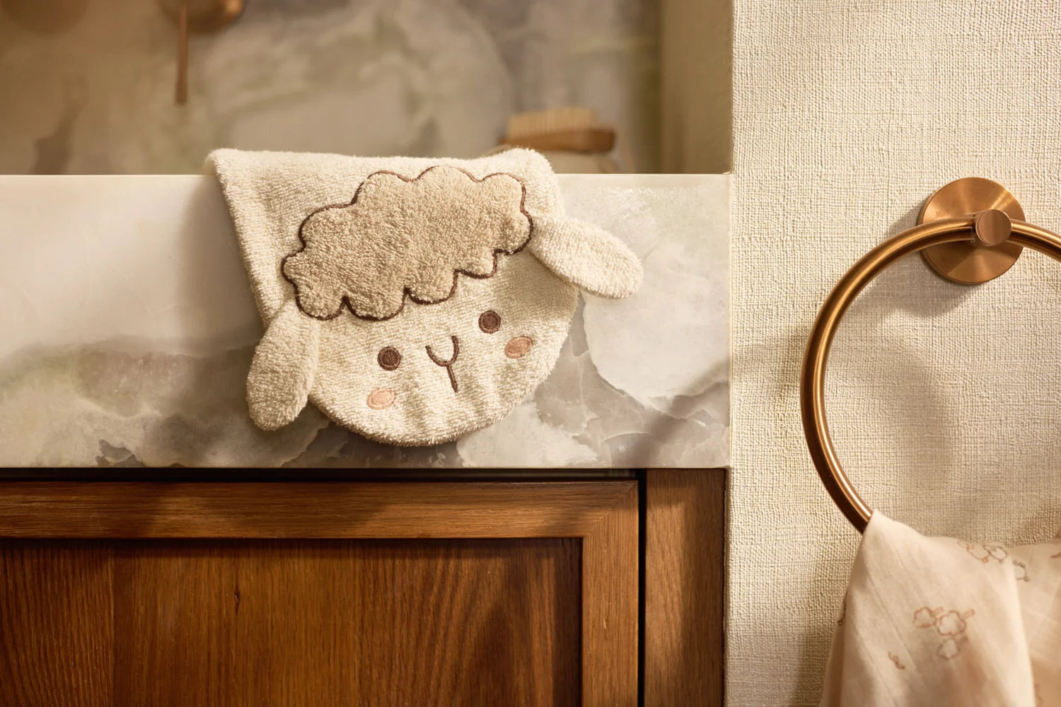 Waschhandschuh Frottee Sheep