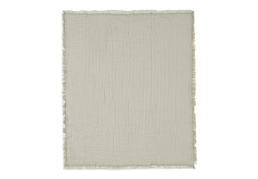 Decke mit Fransen 75x110 - Olive Green