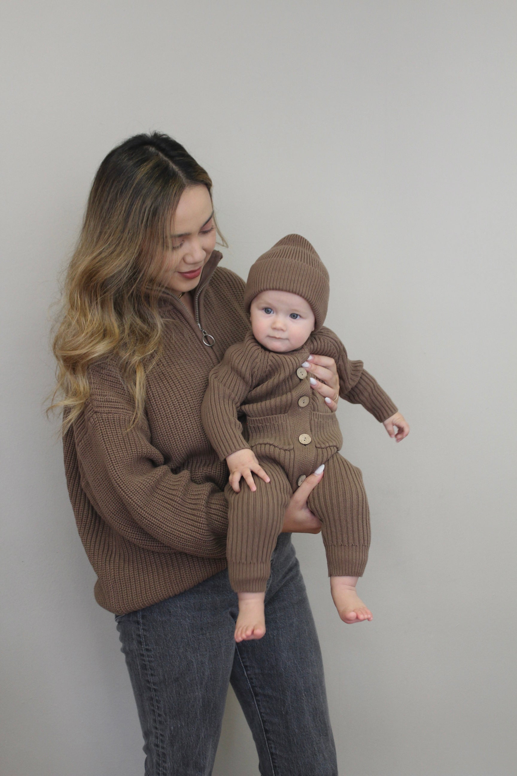 Knit Onesie Choco