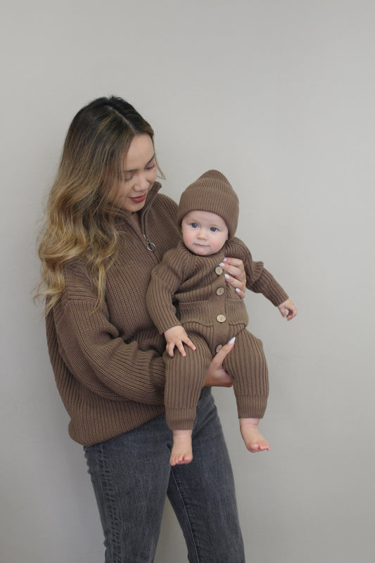 Knit Onesie Choco