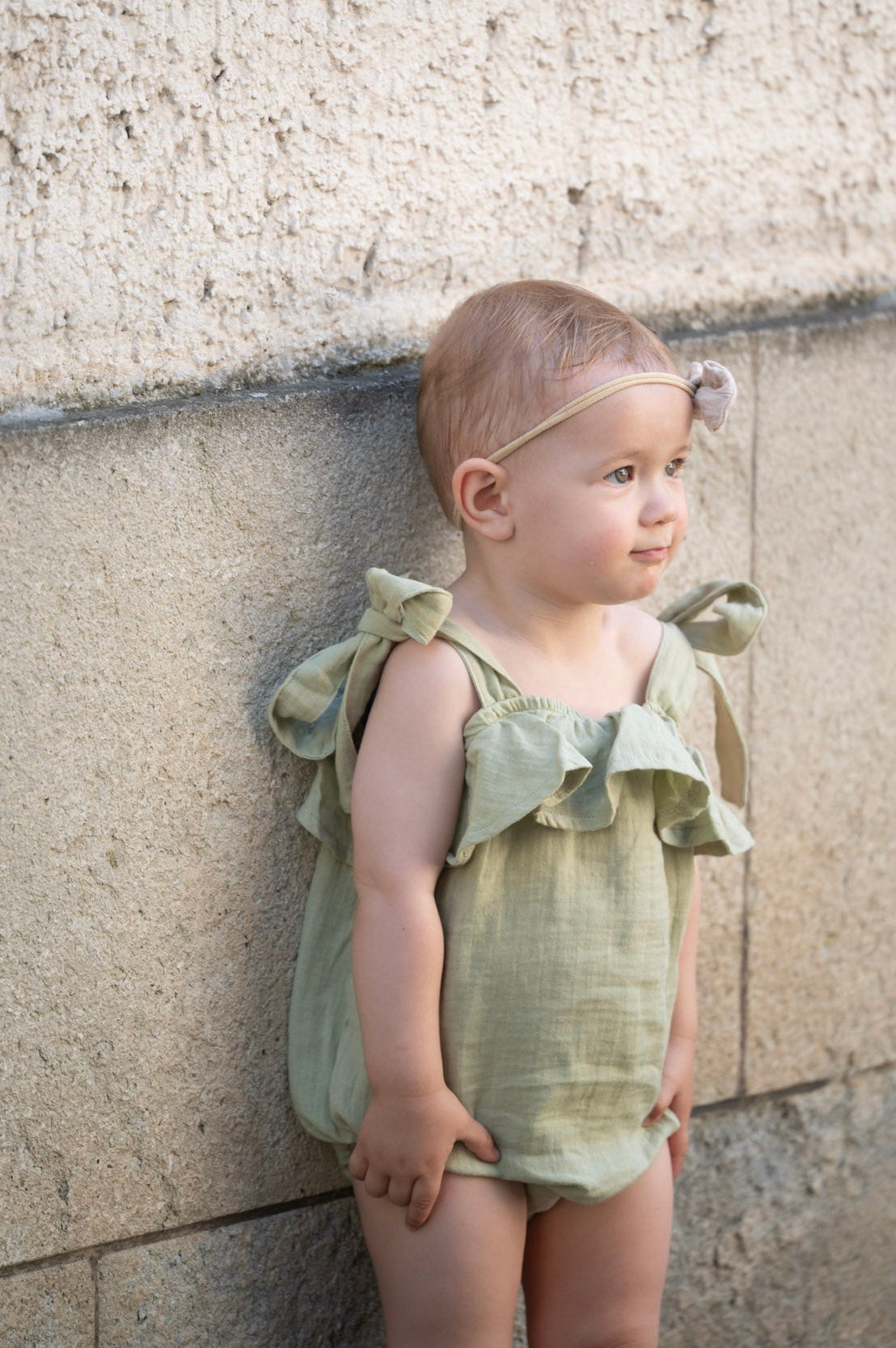 Musselin Romper Sage