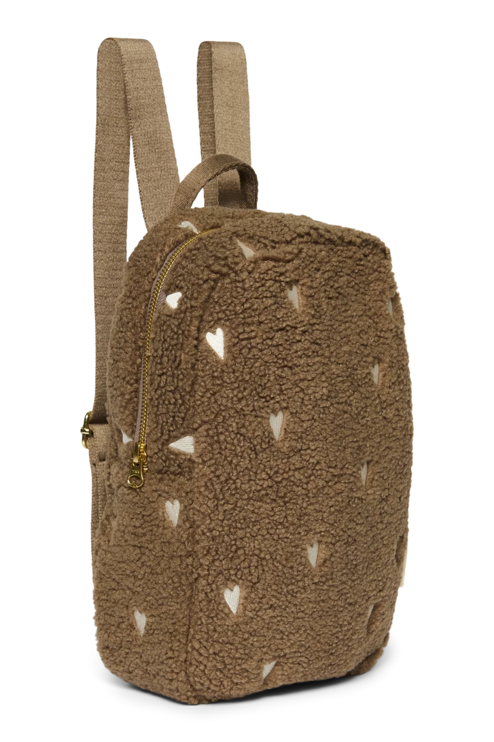 Mini Backpack Teddy Hearts Brown