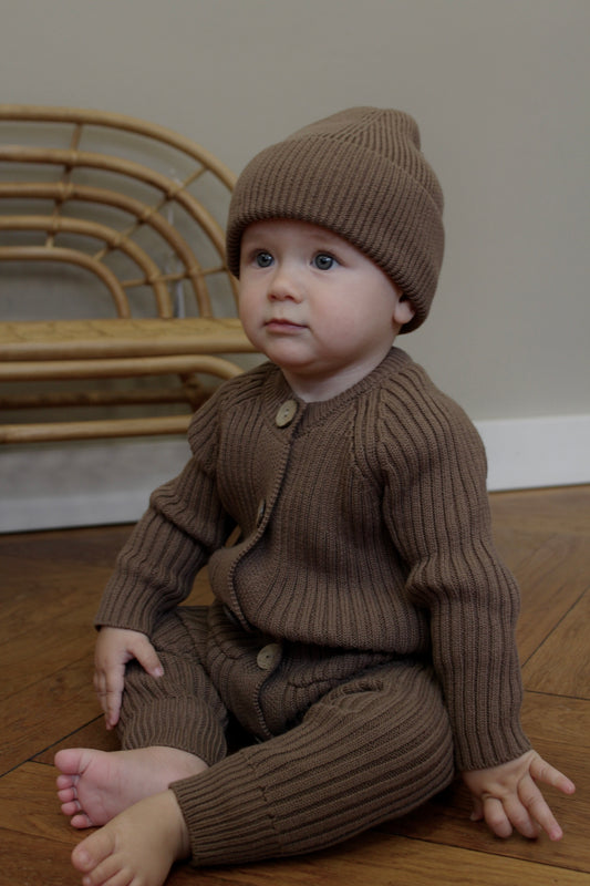 Knit Onesie Choco