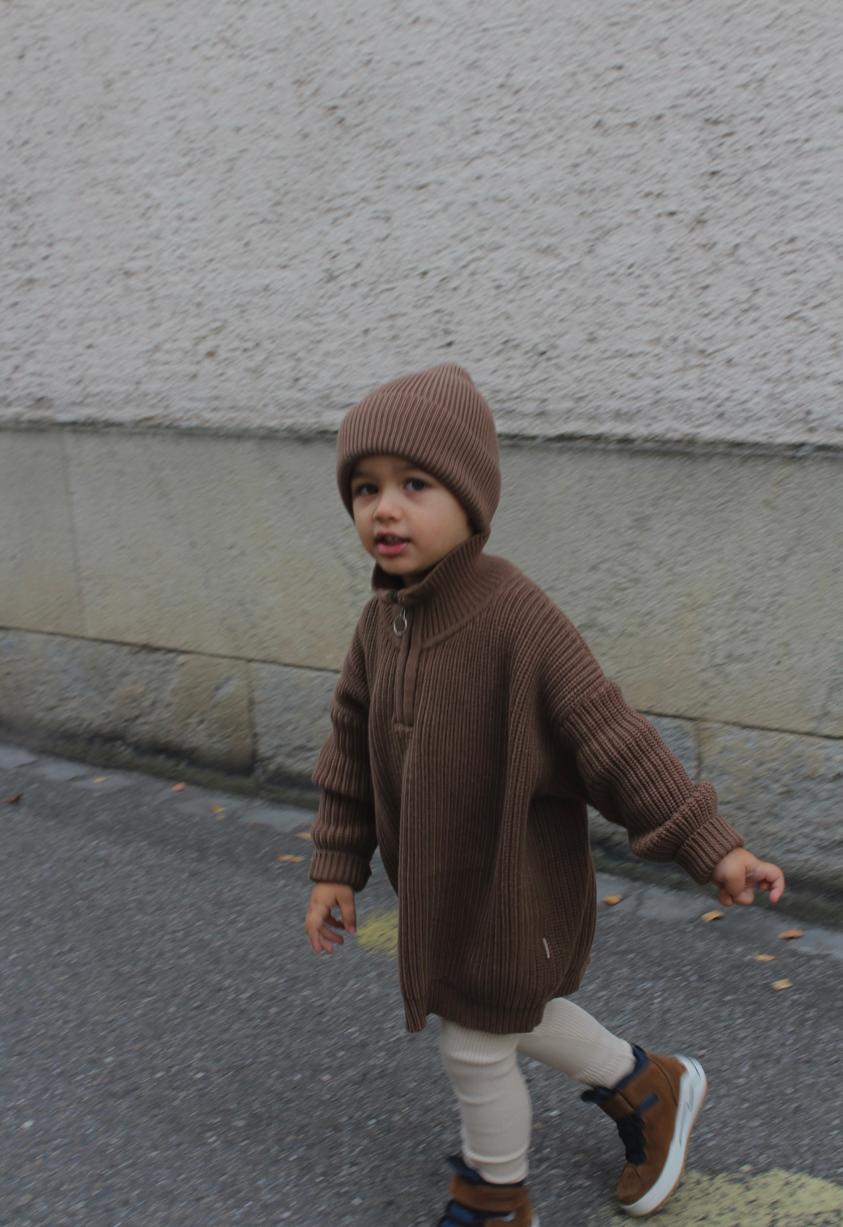 Kids Zipper Jumper Choco