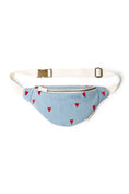 Load image into Gallery viewer, Blue Hearts Denim Mini Fanny Pack

