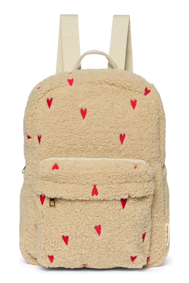 Midi Backpack Heart Ecru