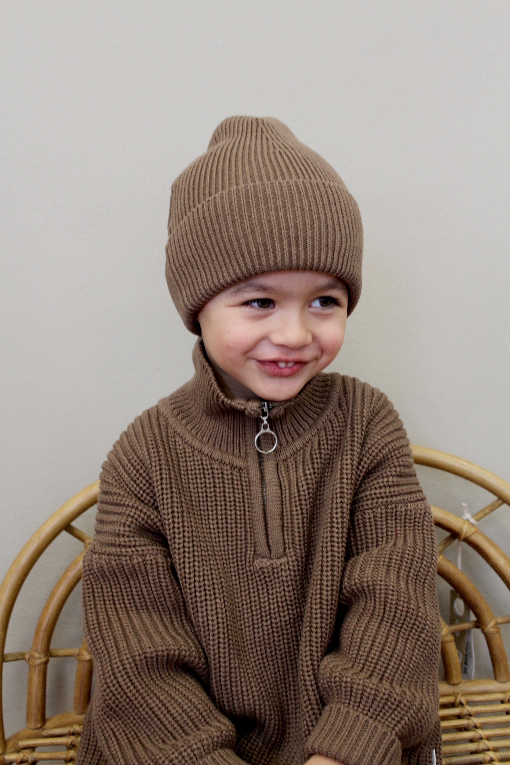 Kids Zipper Jumper Choco