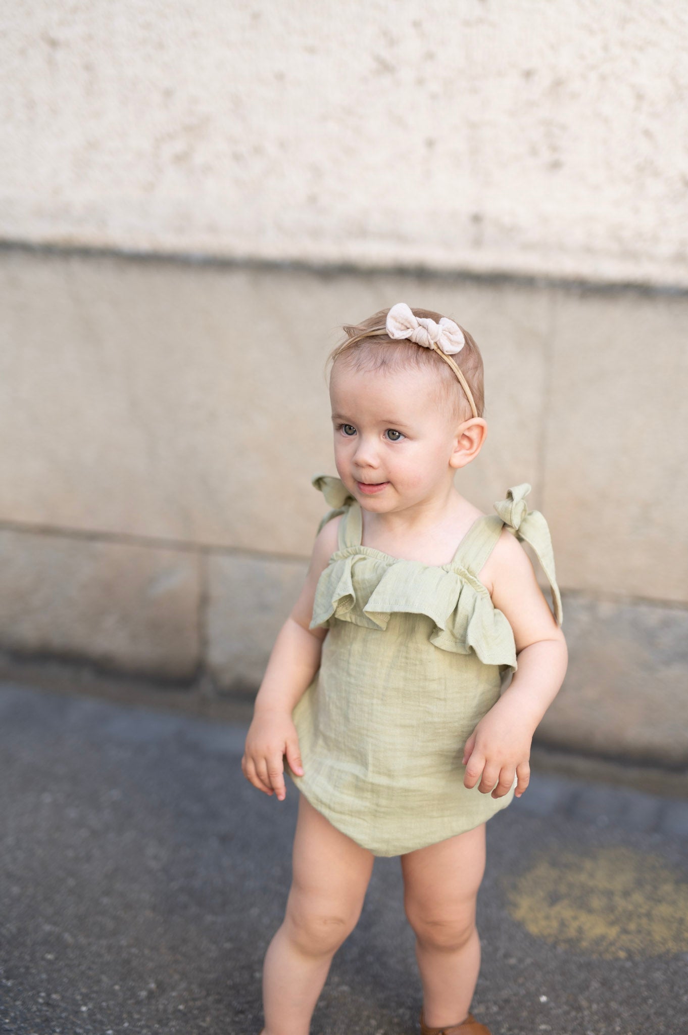 Musselin Romper Sage