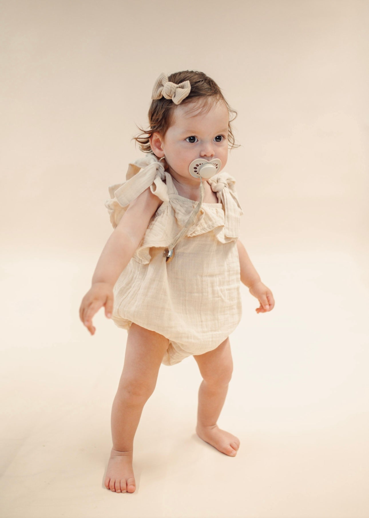 Musselin Romper Sand