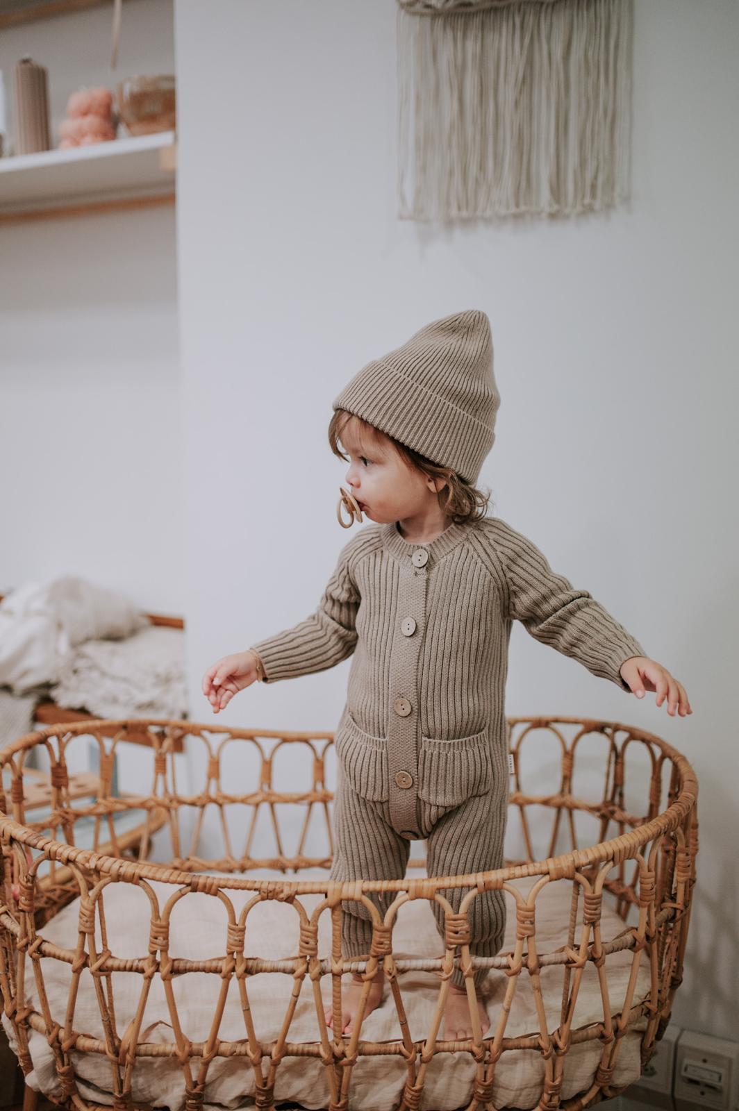 Knit Onesie Taupe