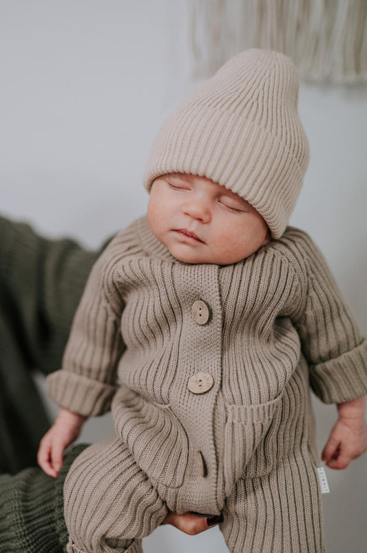 Knit Onesie Taupe