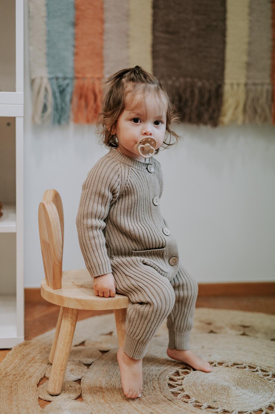 Knit Onesie Taupe