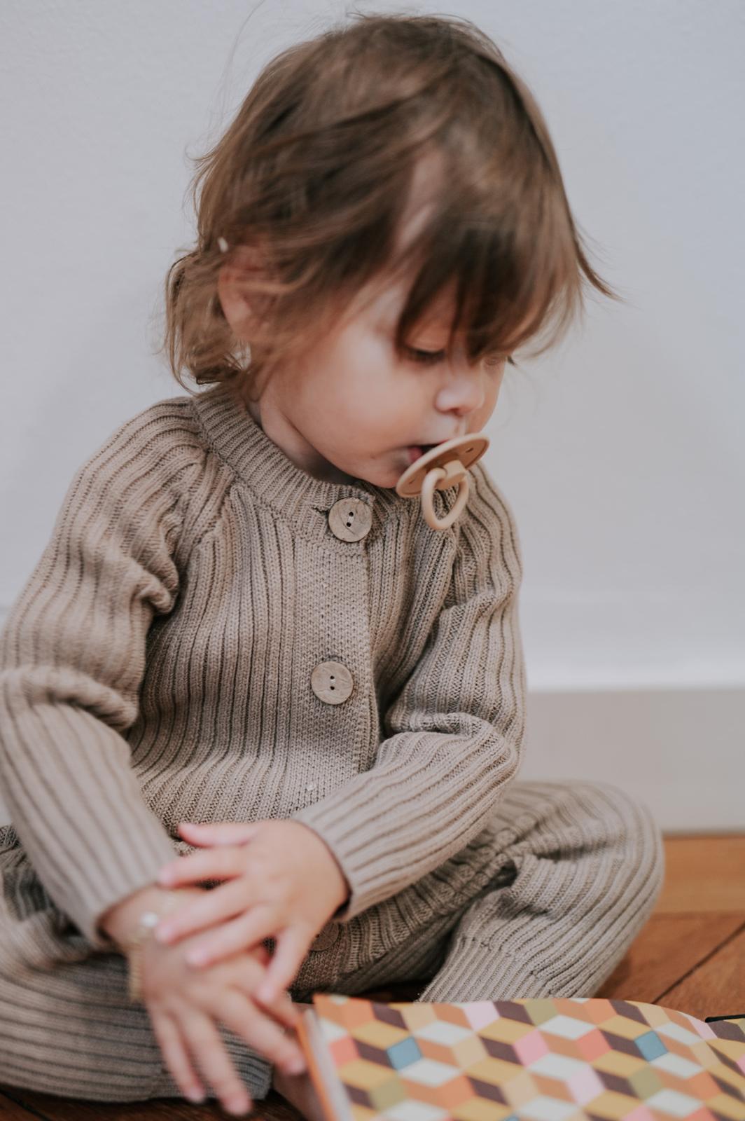 Knit Onesie Taupe