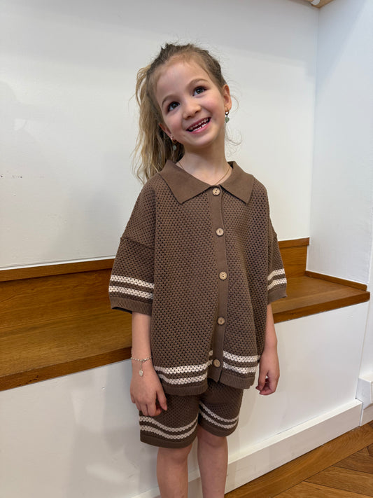 Crochet Shirt Kids Choco
