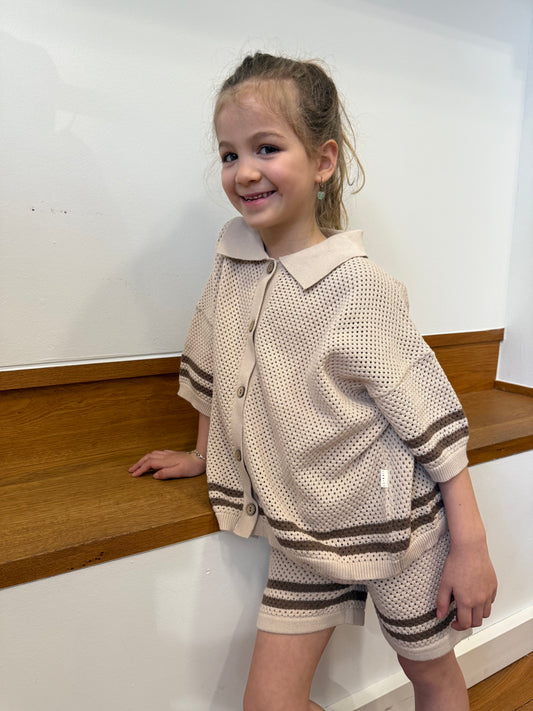Crochet Shirt Kids Sand