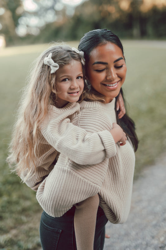 Mum Knit Jumper Sand