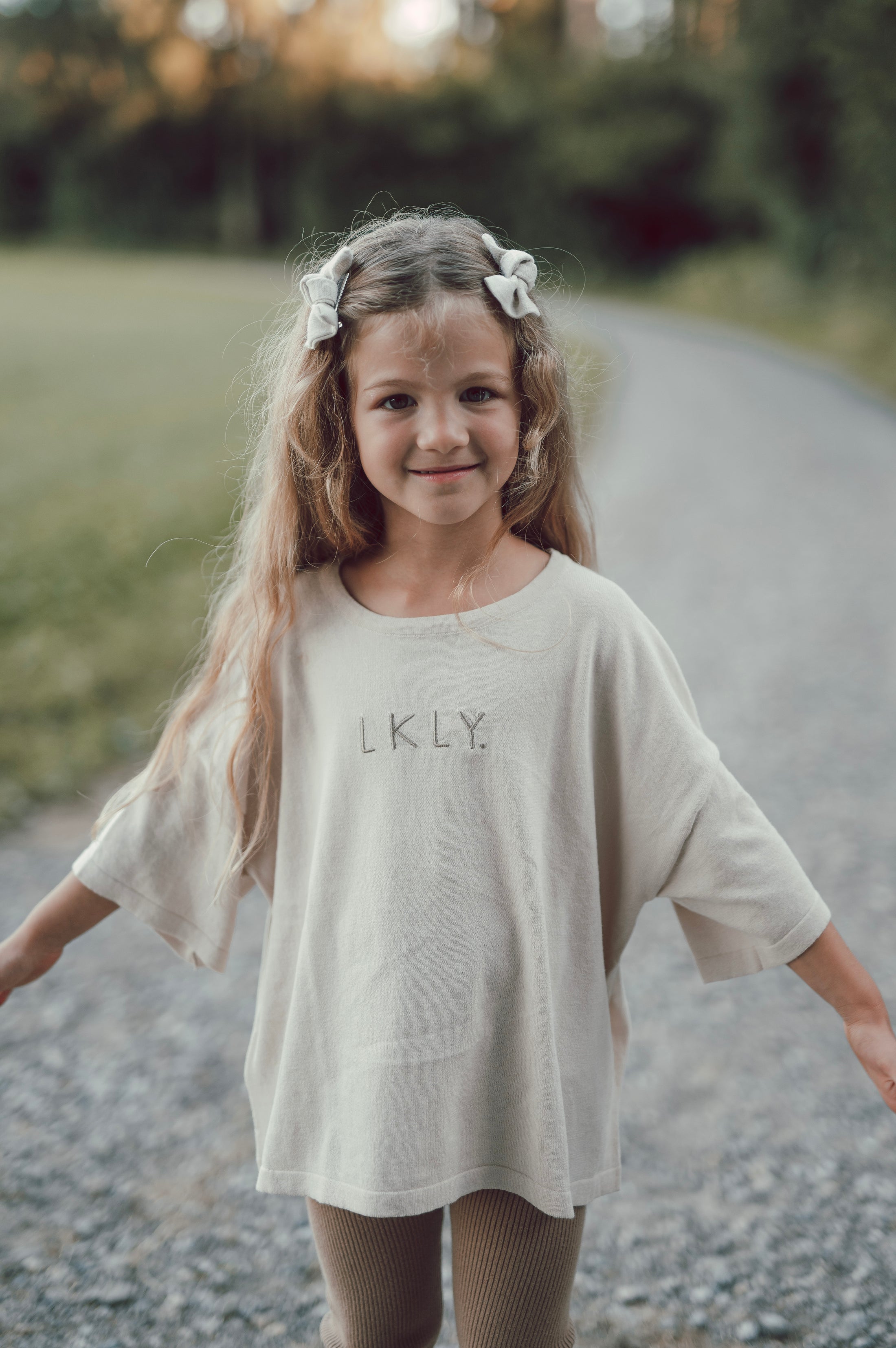 KIDS Oversized Knit Shirt Sand