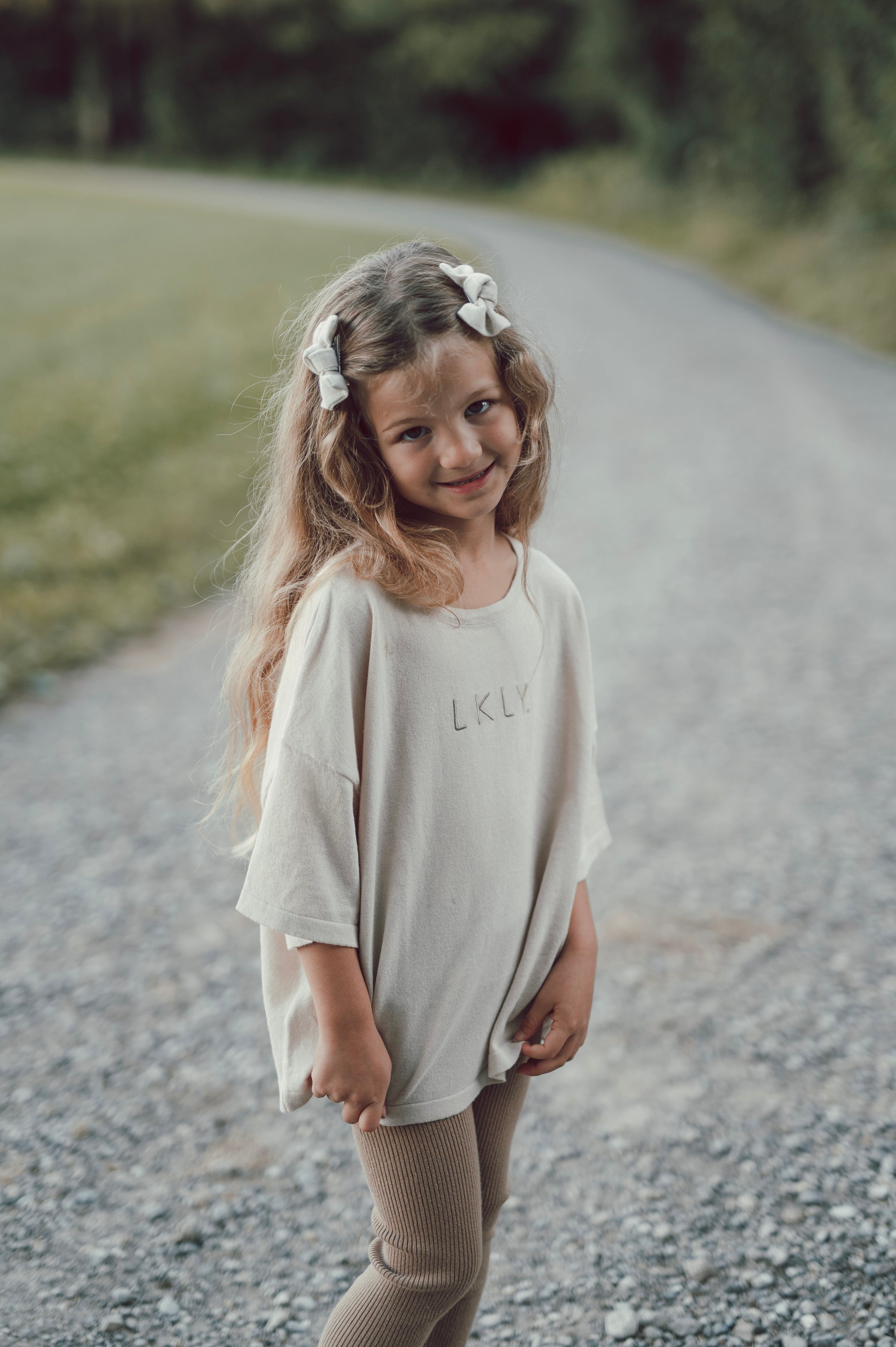 KIDS Oversized Knit Shirt Sand