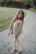 Load image into Gallery viewer, KIDS Oversized Knit Shirt Taupe
