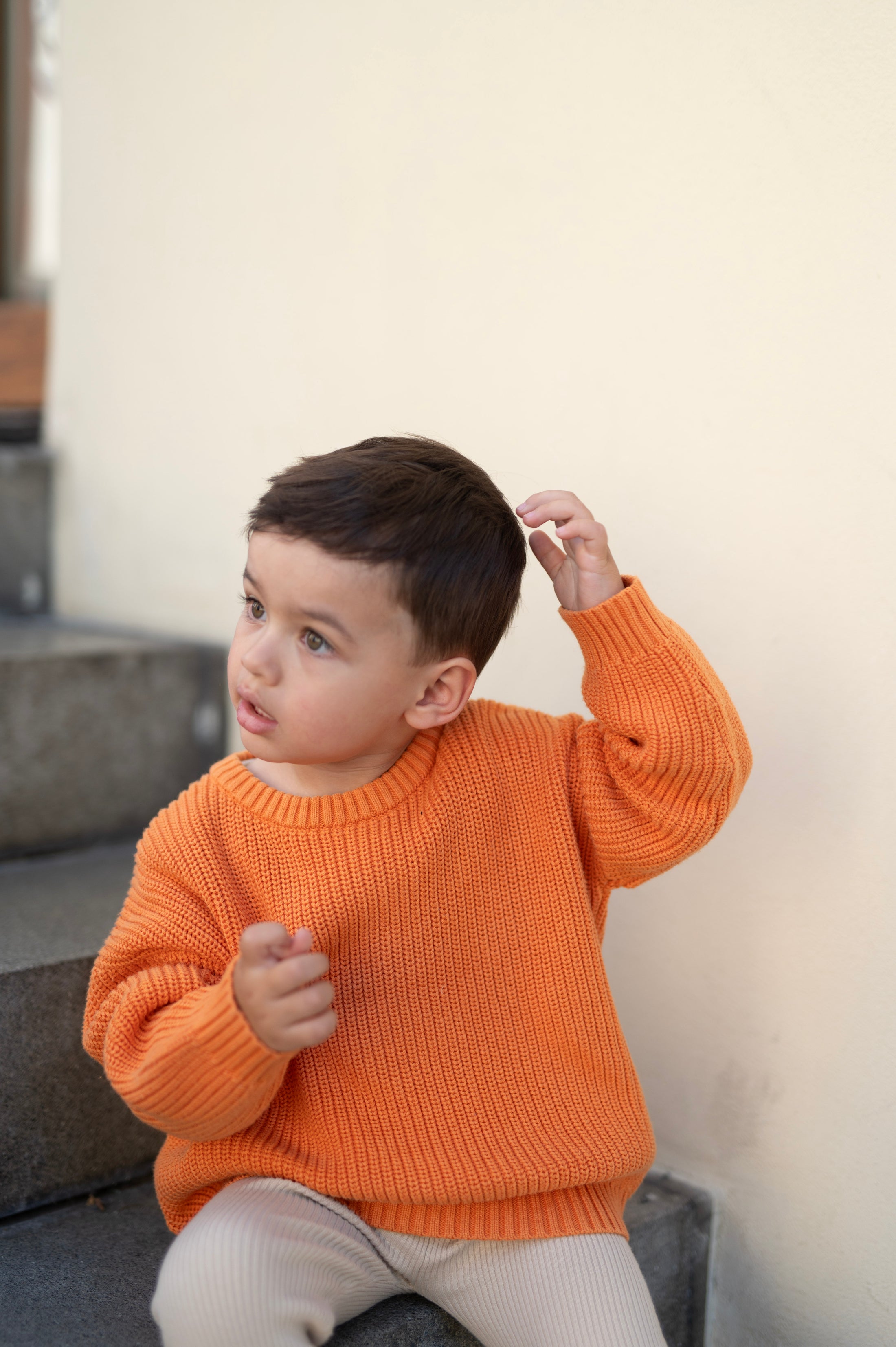 Knit Jumper Orange Kids