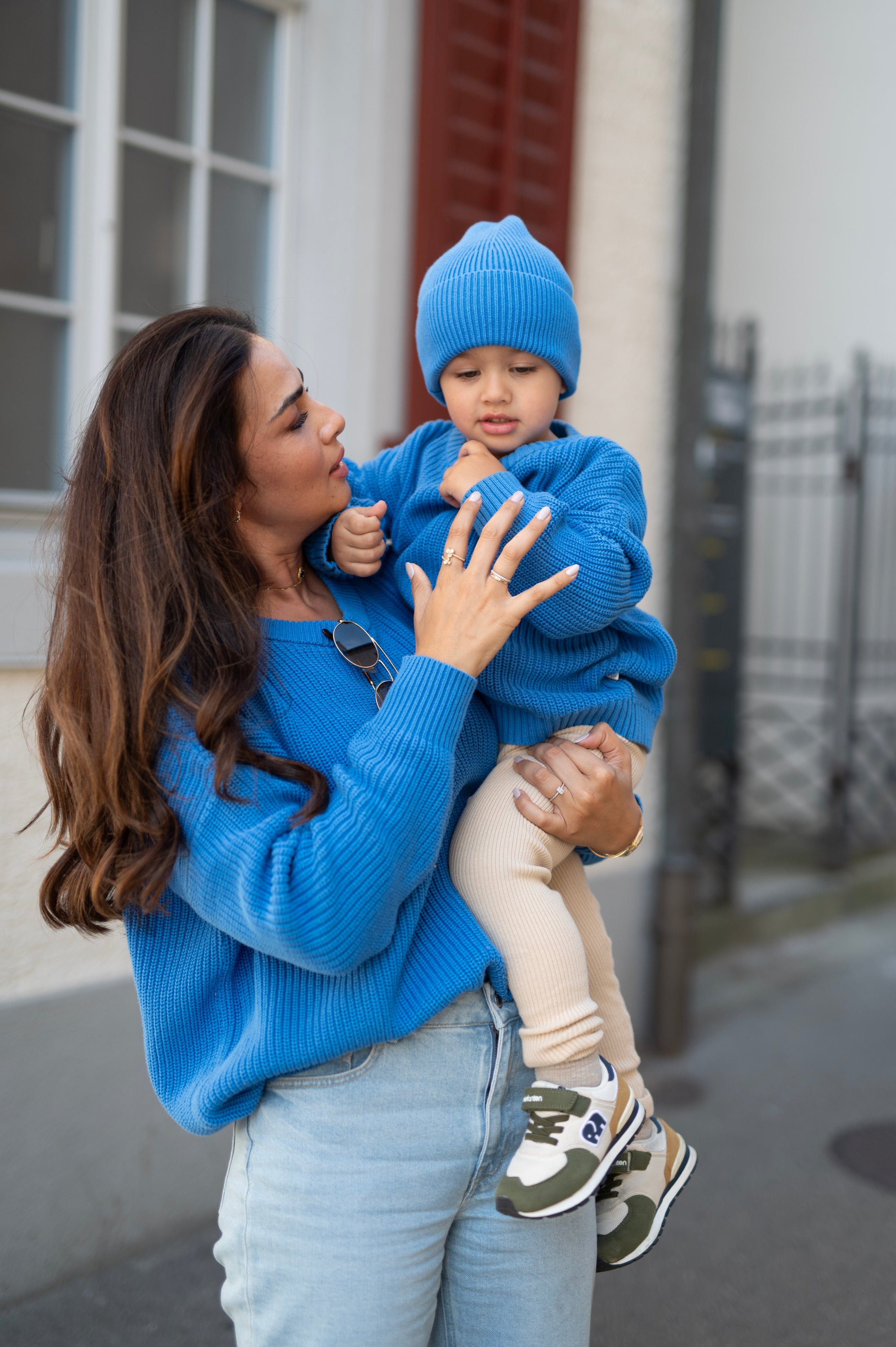 Knit Jumper Blue MUM