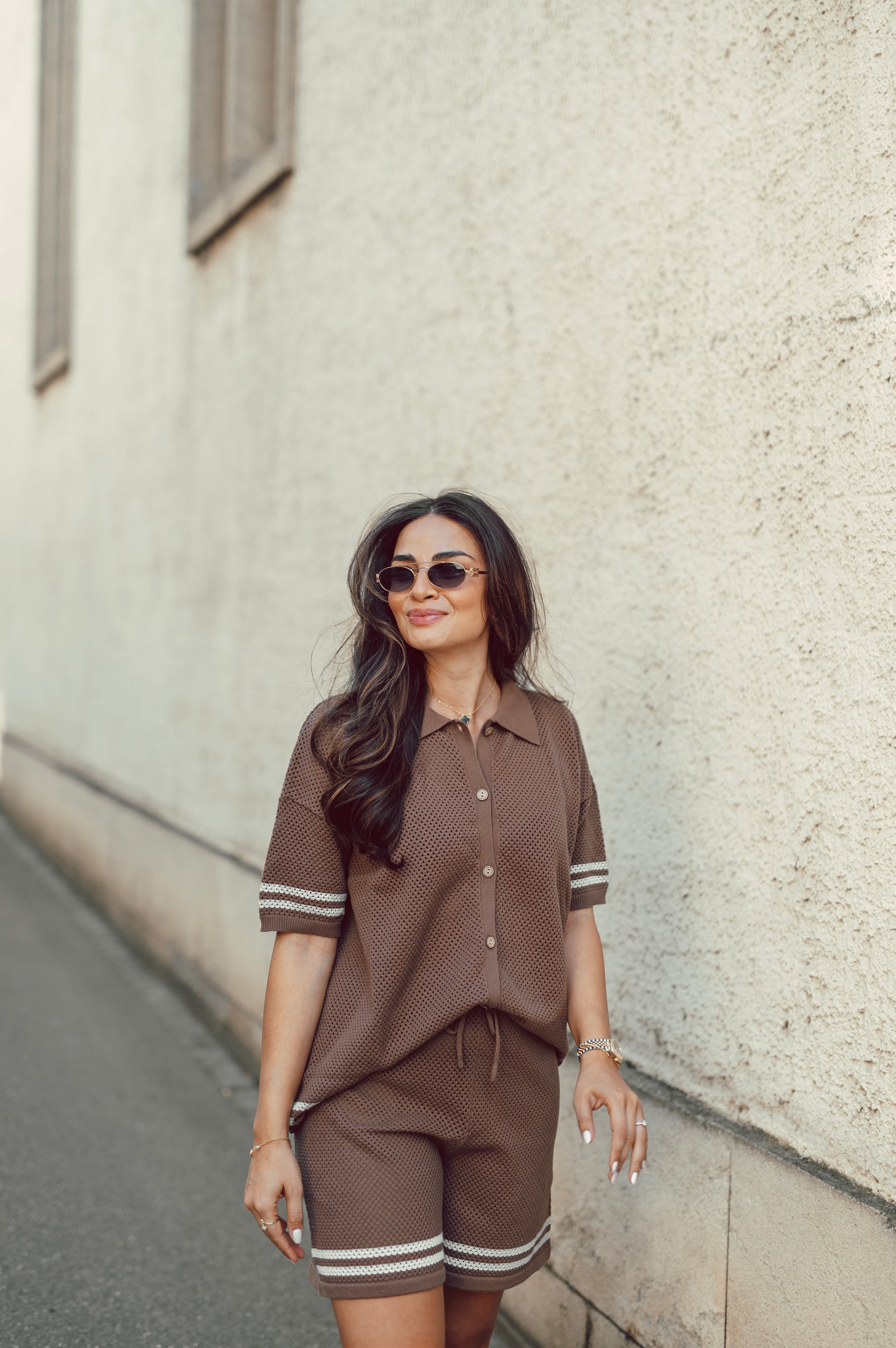 Crochet Shirt Mum Choco