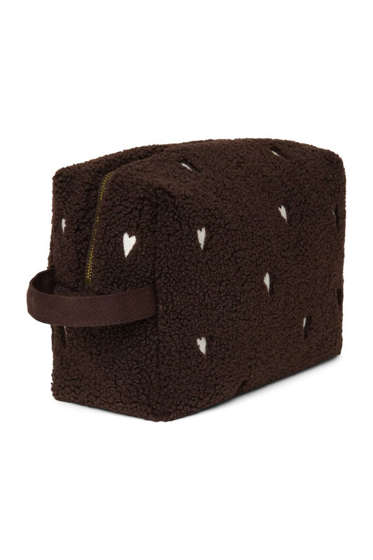 Chocolate Hearts Teddy Toiletry Bag