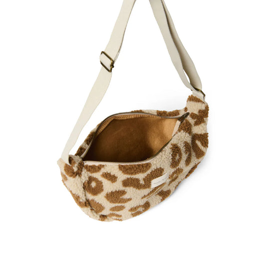 Ecru Leopard Teddy Adult Fanny Pack